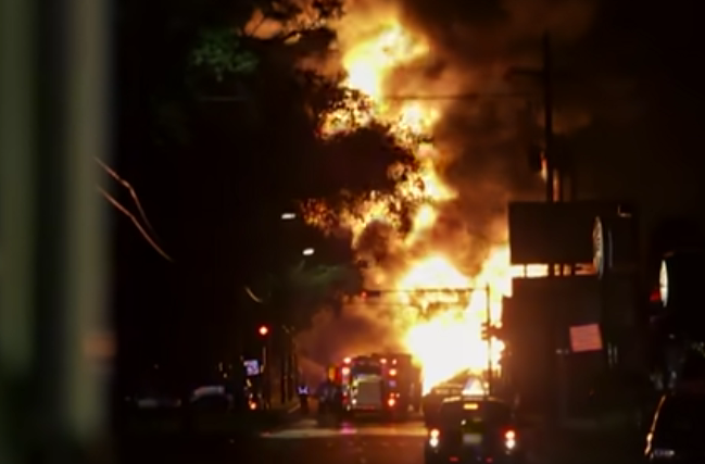 GIGANTIC Fire After Fuel Tanker Crashes Intoبنت فضائح خليجيه تتمتع مع ولد 2024  Gas Station | Nightwatch | A&E