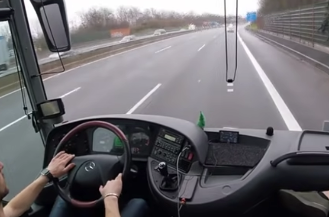 Mercedes-Benz Tourismo Bus Coach POVفضيحه بنت قشطه تتمتع مع مولد  Germany Autobahn POV/Dash Cam