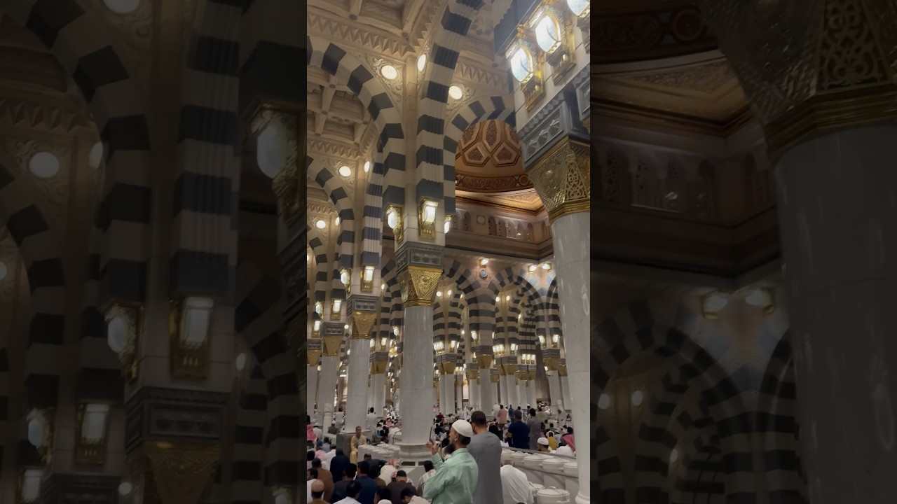 Public before fajr prayer in Masjid-e-Nabawi