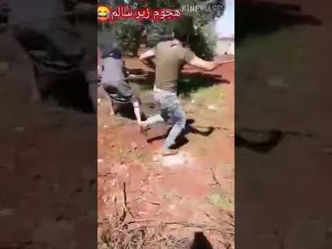 تورط احد الافاعي ودخل احد مخيمات السورية في الشمال السورية🥰😁