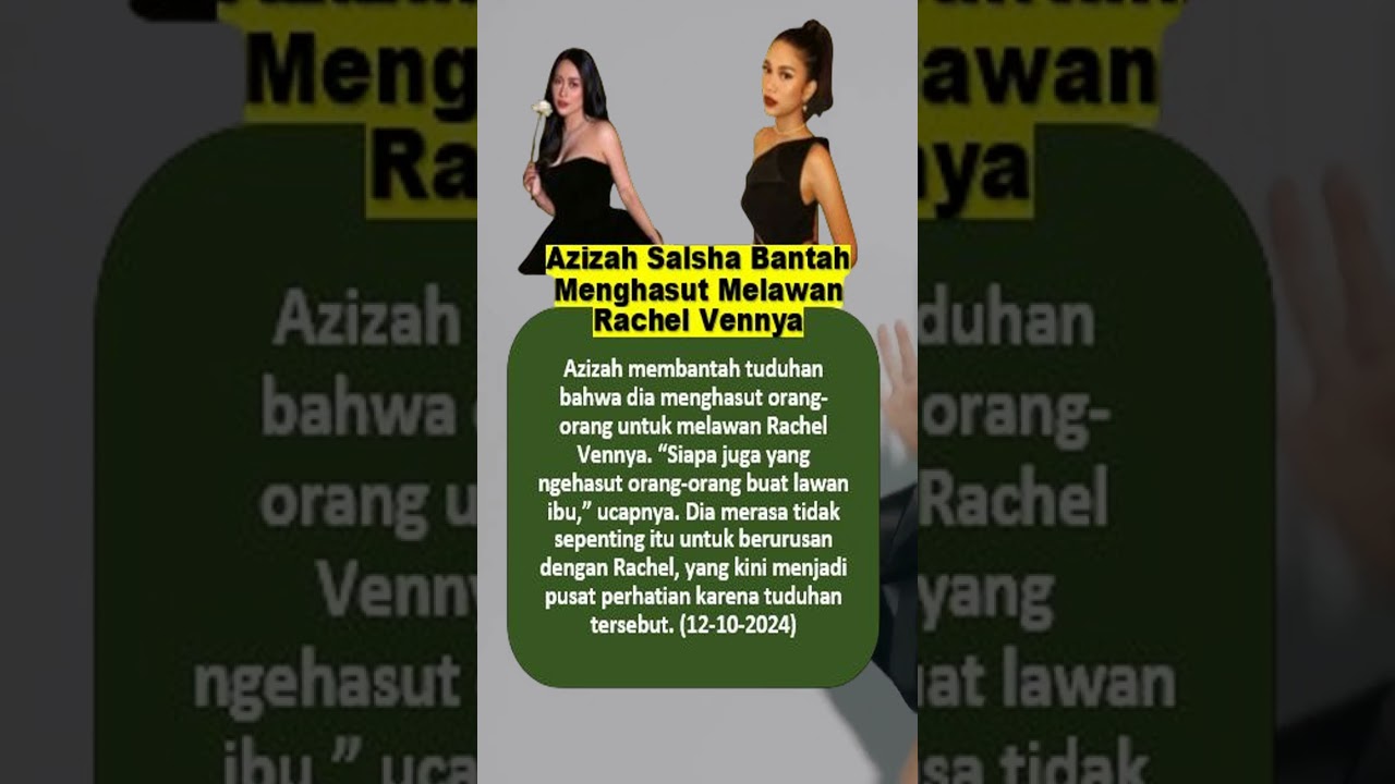 Azizah Salsha Bantah Menghasut Melawan Rachel Vennya #AzizahSalsha #RachelVennya #Kontroversi