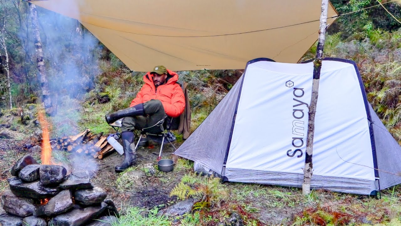 Camping In Rain Amazing Tent